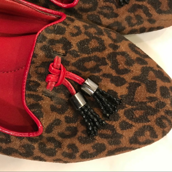 Dana Buchman red leopard flats 9.5 - Picture 2 of 6